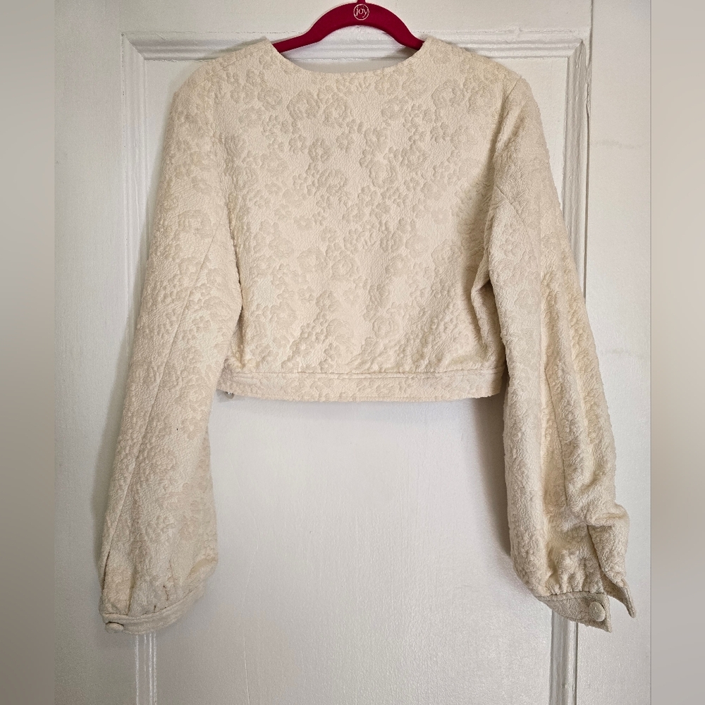 NEW Amanda Uprichard - Off-white Bello Jacket in Muslin | Size Medium - Picture 7 of 16